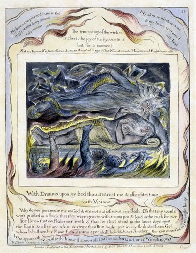 Platte 11 Buch Hiob, 1825 von William Blake